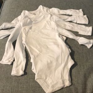 White long sleeve onesies